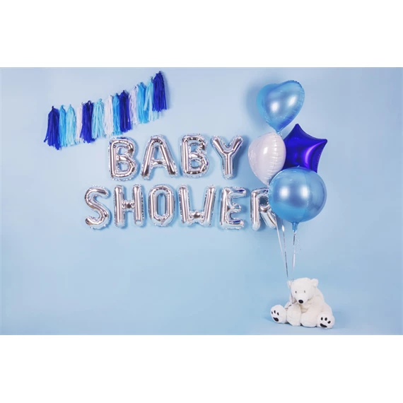 Lufi h betű fólia 35 cm ezüst