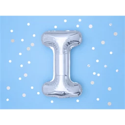 Lufi i betű fólia 35 cm ezüst