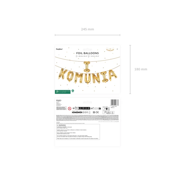 Lufi i komunia fólia 260x40 cm arany
