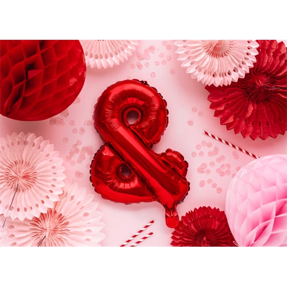 Lufi & jel fólia 35 cm piros