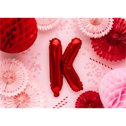 Lufi k betű fólia 35 cm piros