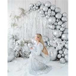 Lufi kerek fényes 60 cm ezüst