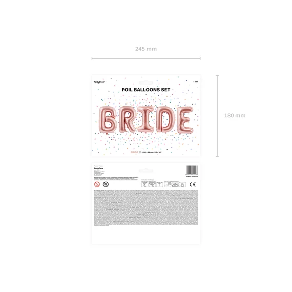 Lufi menyasszony fólia 280x86 cm rózsaarany