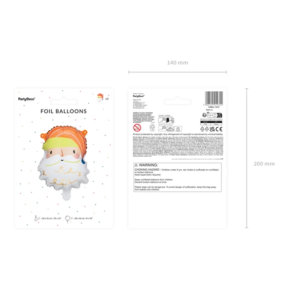 Lufi mikulás fólia 26x31 cm mix S/5