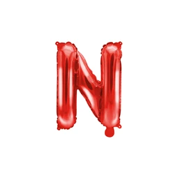Lufi n betű fólia 35 cm piros