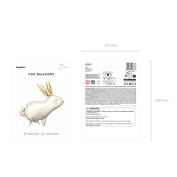 Lufi nyúl fólia 67x88 cm mix