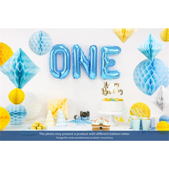 Lufi q betű fólia 35 cm kék