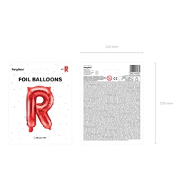 Lufi r betű fólia 35 cm piros