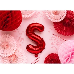 Lufi s betű fólia 35 cm piros