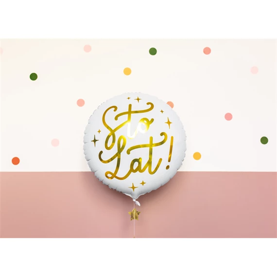 Lufi sto lat! fólia 35 cm fehér