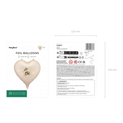 Lufi szív Love felirattal 45 cm mix