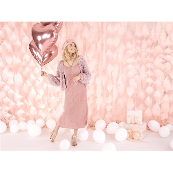 Lufi szív fólia 45 cm rózsaarany