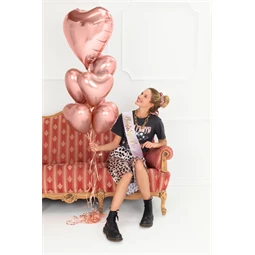 Lufi szív fólia 61 cm rózsaarany