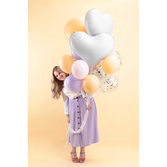 Lufi szív fólia 75x64,5 cm fehér