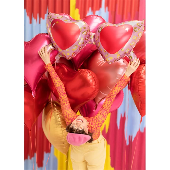 Lufi szív fólia 75x64,5 cm rosegold