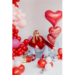 Lufi szív fólia ``Kocham Cię`` 45 cm mix