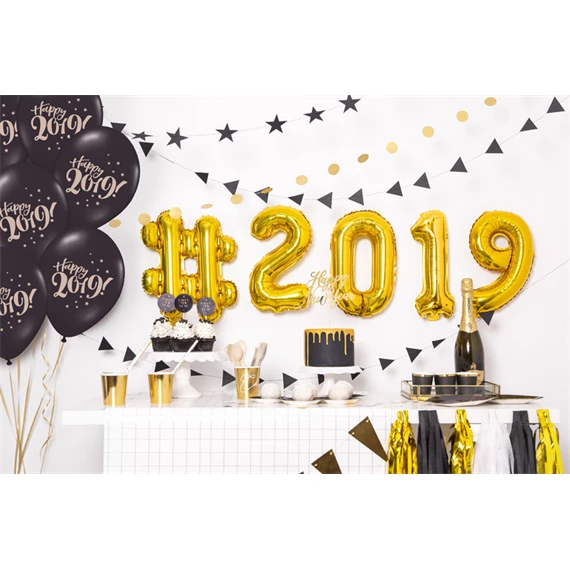 Lufi 9-es szám fólia 35 cm arany