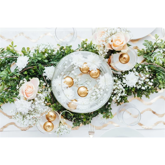 Úszógyertya korong fémes arany 4 cm S/50