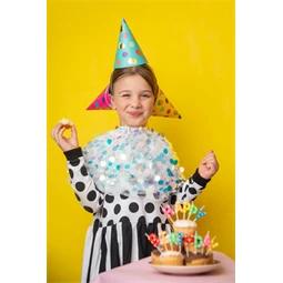 Party kalapok pöttyös, mix, 16 cm S/6