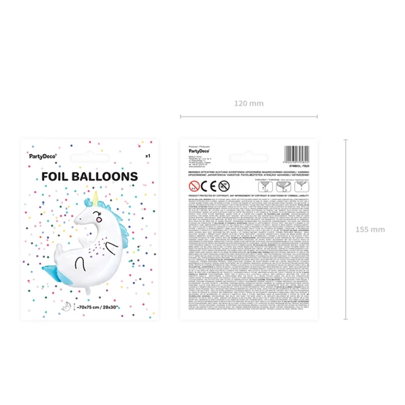 Lufi unikornis fólia 70x75 cm