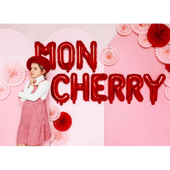 Lufi v betű fólia 35 cm piros