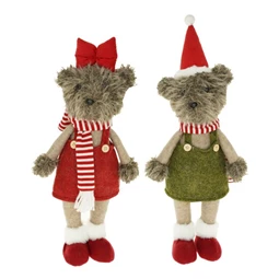 Maci fiú, lány sállal 18x12x48 cm 2 féle