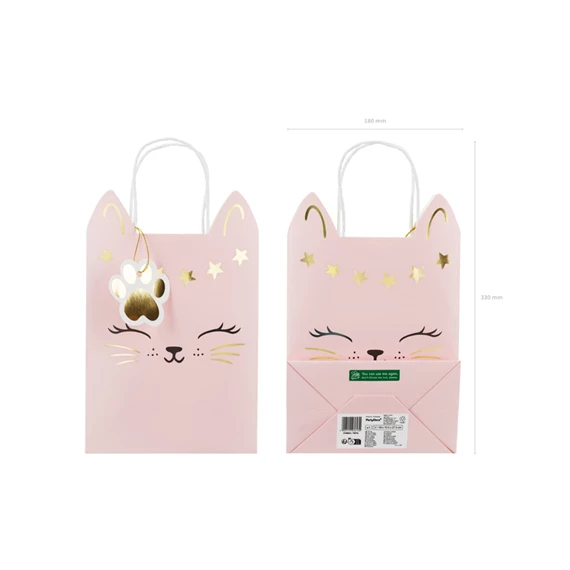 Macska ajándéktasak mix 18 x 10,5 x 27,5 cm