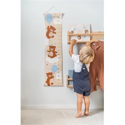 Magasságmérő falra maci, vegyes, 24x100 cm