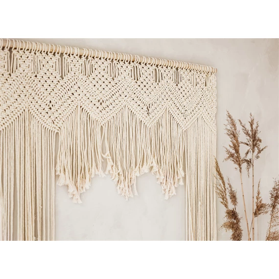 Makramé törtfehér 104 x 182 cm