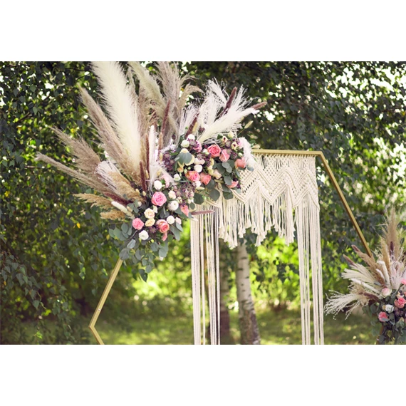 Makramé törtfehér 104 x 182 cm