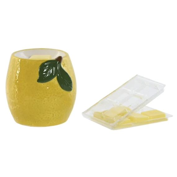 Mécses szett citromos 9x9x9 cm S/7