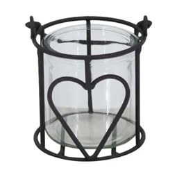 Mécsestartó szívvel 9x9x10,5 cm