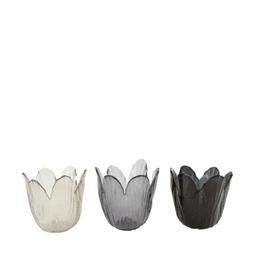 Mécsestartó virág 7,8x7,8x7,5 cm 3féle