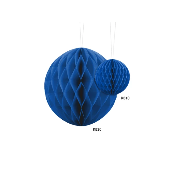 Méhsejt dekor gömb kék 10 cm