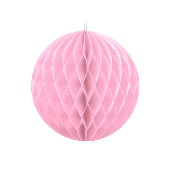 Méhsejt dekor gömb világos rózsaszín 10 cm