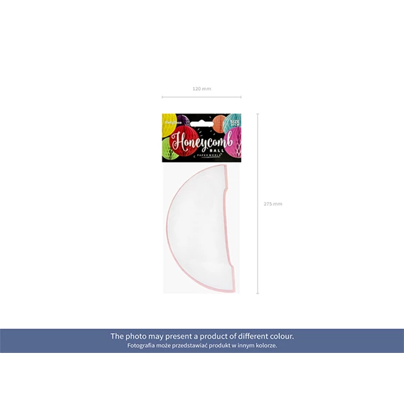 Méhsejt dekor gömb világosszürke 20 cm