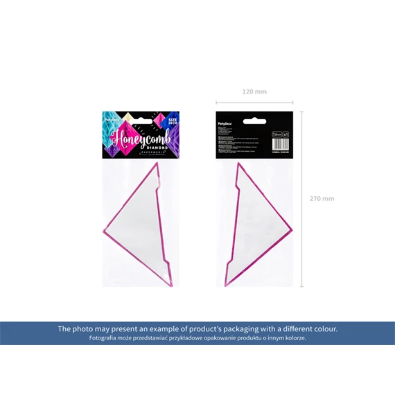 Méhsejt gyémánt sötét rózsaszín 20 cm