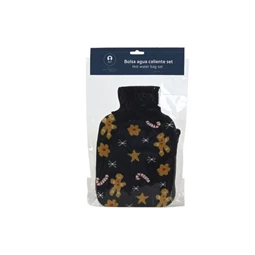 Melegvizes palack zokni szett, mintás 17x28x4 cm 2 féle S/2