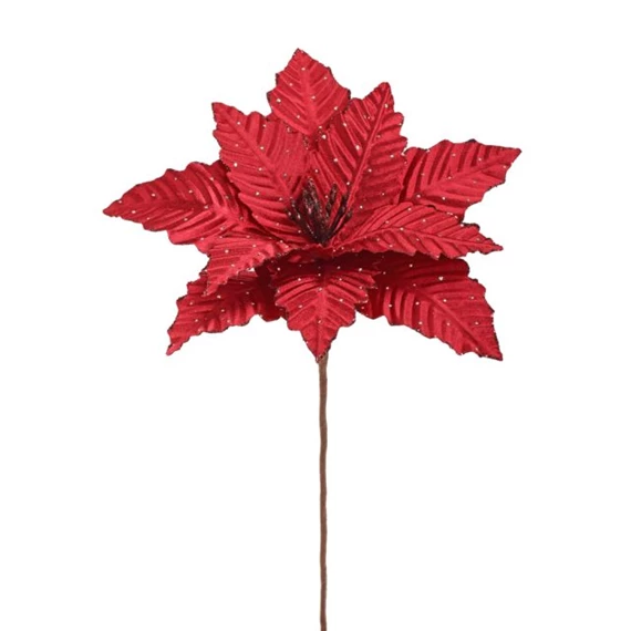 Mikulásvirág glitteres, betűzős 30 cm