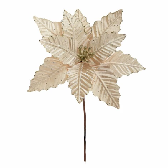 Mikulásvirág glitteres, betűzős 30 cm