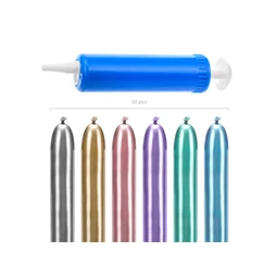 Modellező fényes lufi 130 cm pumpával, mix S/30