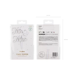 Mr & Mrs akril tortadísz 16.5 cm