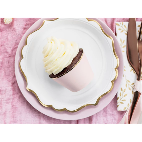 Muffin papír 4,8x7,6x4,6 cm rószaszín S/6