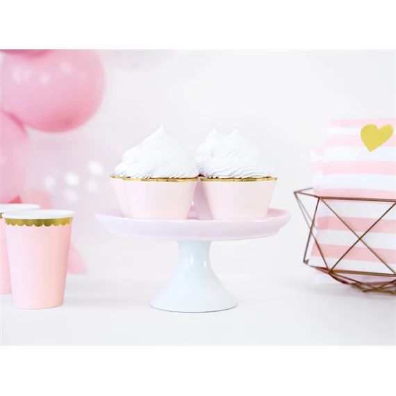 Muffin papír 4,8x7,6x4,6 cm rószaszín S/6