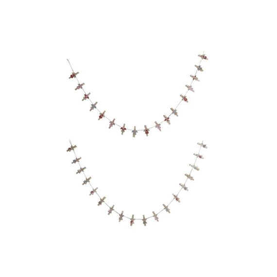 Naptár adventi csipeszes 206x2x7 cm 2 féle