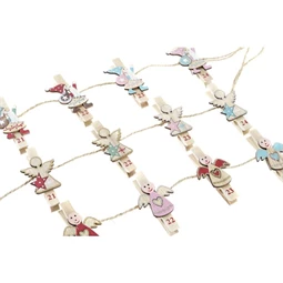 Naptár adventi, csipeszes 40x15x2 cm 3 féle S/24