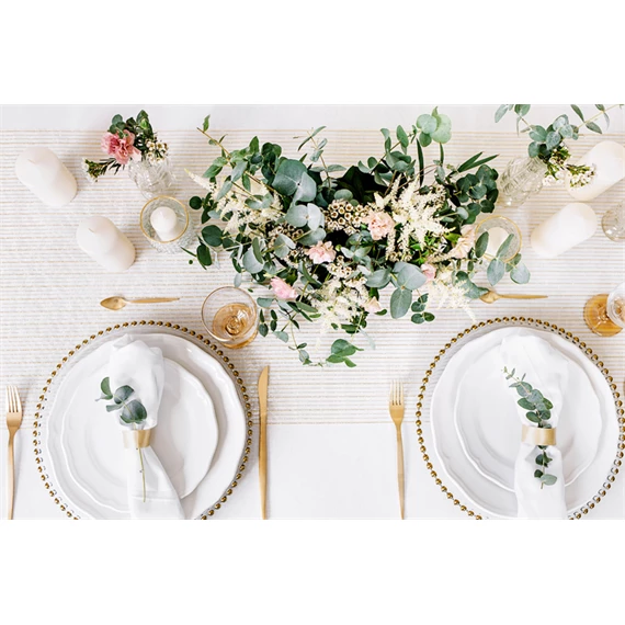 Nyomott organza fehér 0,48 cm x 9 m