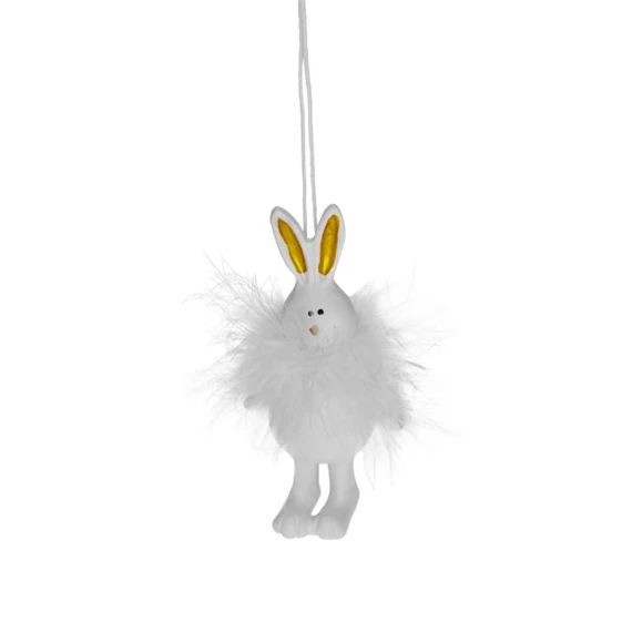 Nyúl tollal, akasztós 5x3,5x11,5 cm