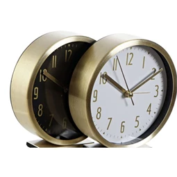 Óra ébresztő, kerek, AA elemmel 11,3x3,5x12 cm 2 féle