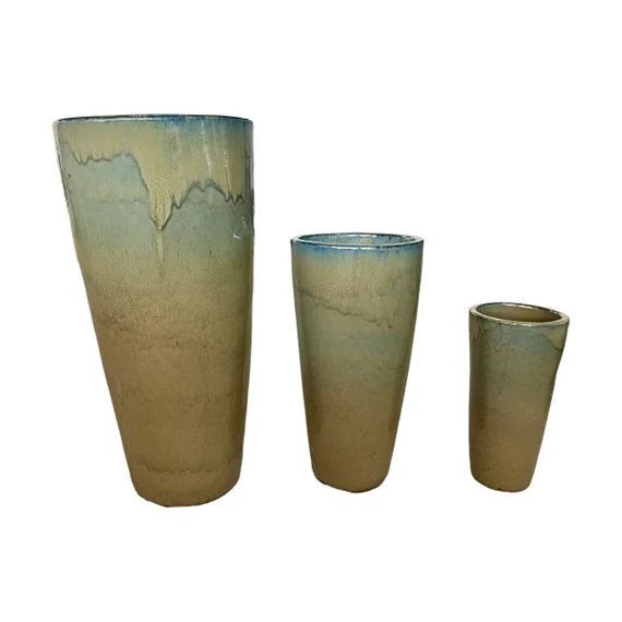 Óriás kaspó szett hosszúkás kül-, beltéri, fagyálló 42x95, 30x65, 20x45 cm S/3